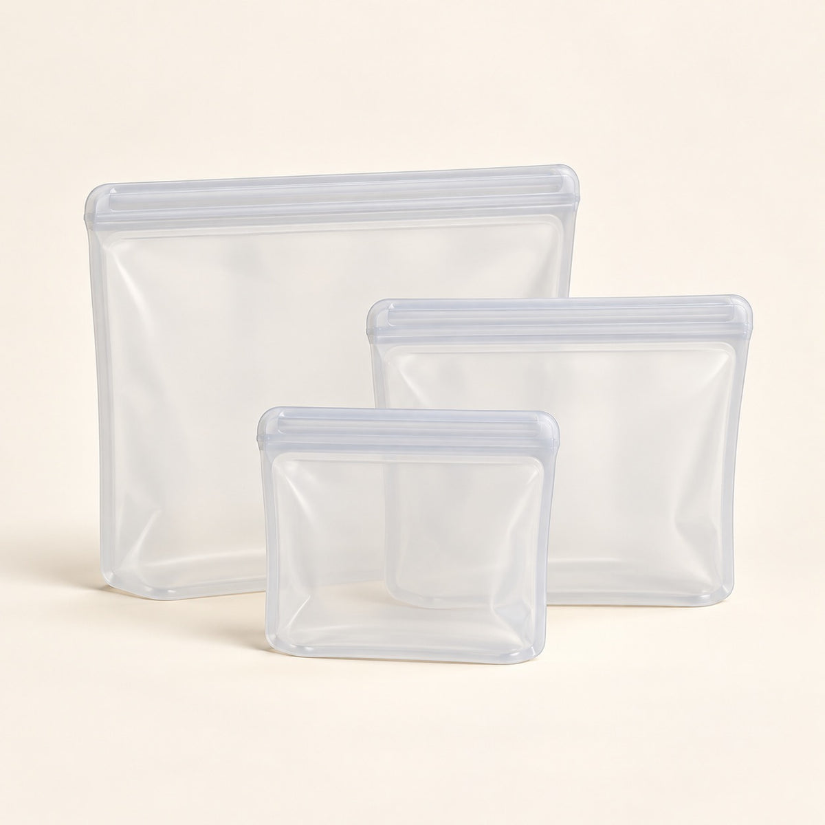 Silicone food storage bags